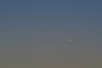 Crescent Moon and Comet PanSTARRS