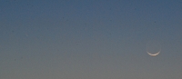 Crescent Moon and PanSTARRS