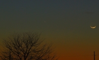 PanSTARRS and Crescent Moon #1