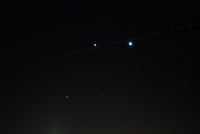 Airplane Between Jupiter & Venus