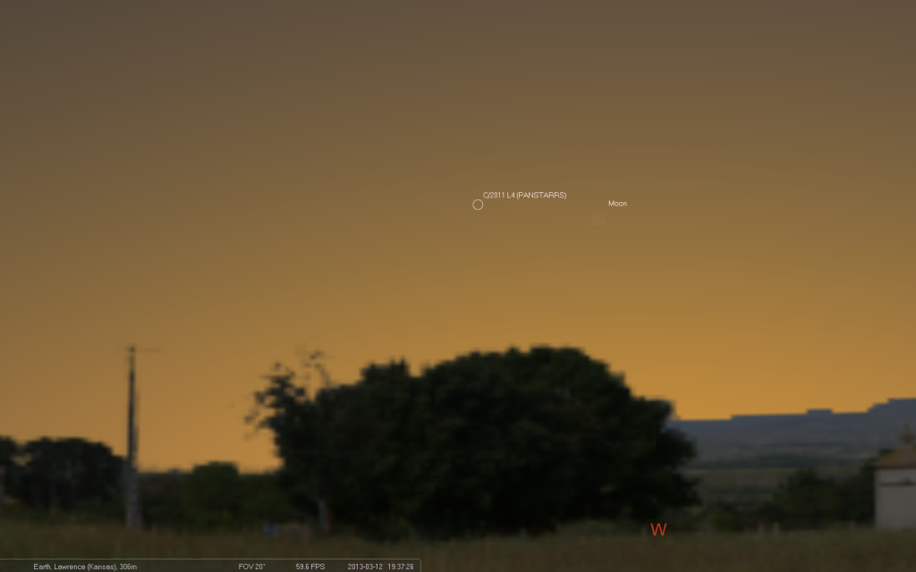 Comet PanSTARRS and New Moon