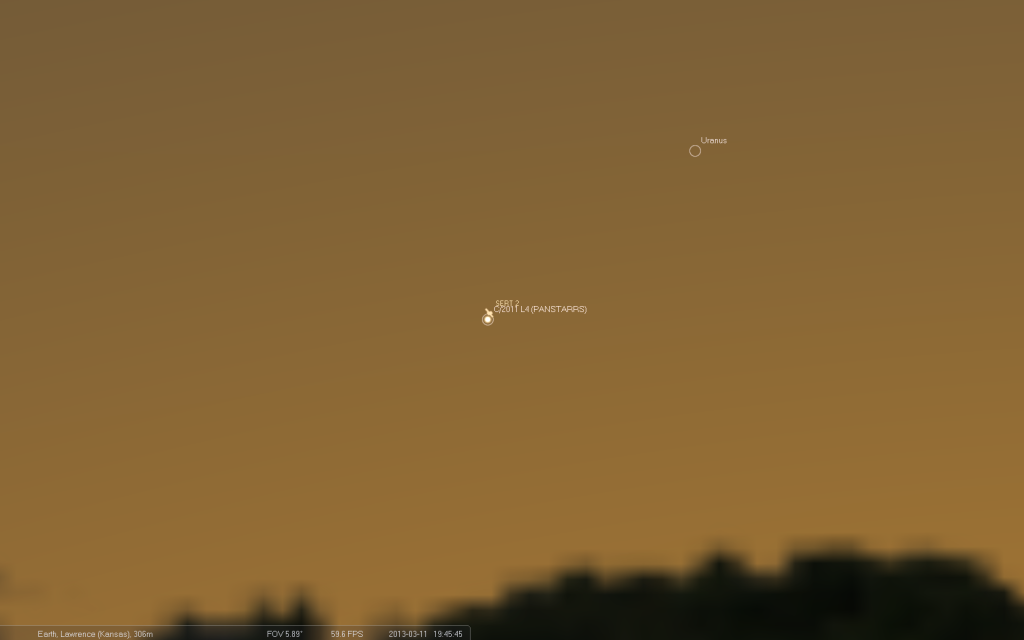 Comet PanSTARRS and Satellite SERT 2