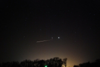Airplane, Jupiter & Venus with Horizon